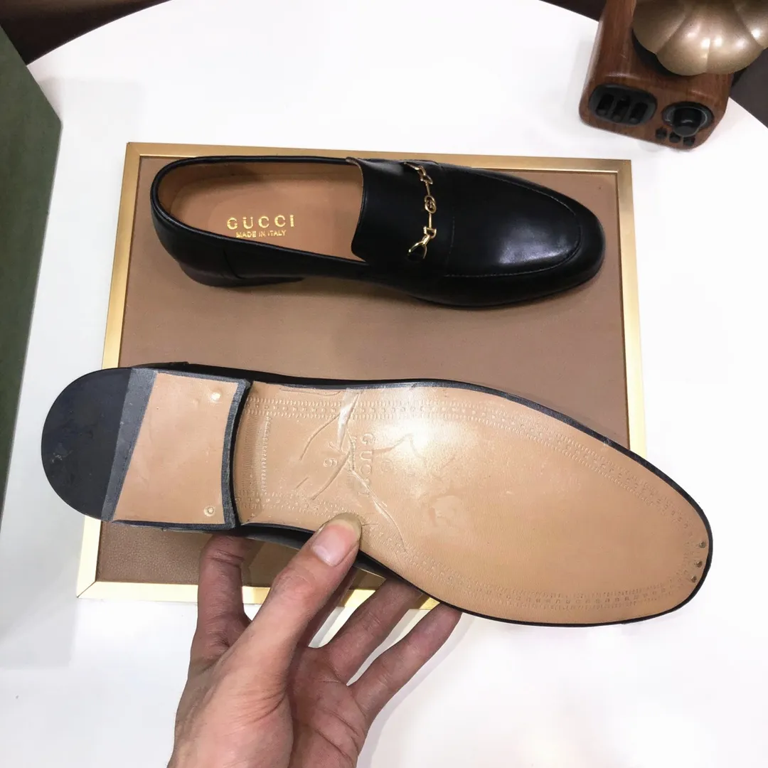 Men's shoes 💰580💰[GUCCI—Gucci] The latest high-end version of Gucci. Official website new model. Available at the same time at counters, the uppers are made of original cowhide imported from Italy/matched with the original special material splicing design concept; "highlight, high-end, grade, extravagance" and exquisite workmanship (original mesh fabric) sole: original factory special outsole size (38-45) (custom-made 45 non-returnable)